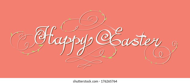 HAPPY EASTER hand lettering 