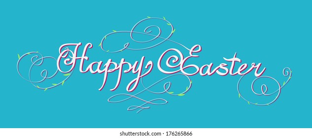 HAPPY EASTER hand lettering 