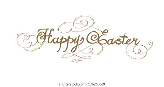 HAPPY EASTER hand lettering 