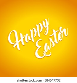 Happy Easter hand lettering calligraphy