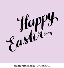 Happy Easter hand lettering calligraphy