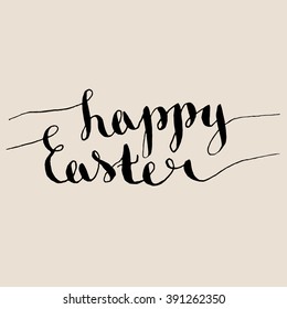 Happy Easter hand lettering calligraphy