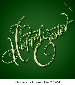HAPPY EASTER hand lettering - handmade calligraphy; vector (eps8)