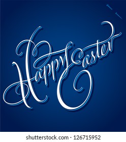 HAPPY EASTER hand lettering - handmade calligraphy; vector (eps8)