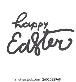Happy Easter. Hand lettering illustration for your design:cards, textile, poster