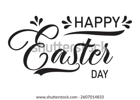 Happy Easter hand lettering text design. Creative typography for holiday invitations, posters and greeting cards. Vector illustration.