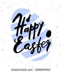 Happy easter. Hand written lettering.

