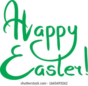 Happy Easter hand written lettering