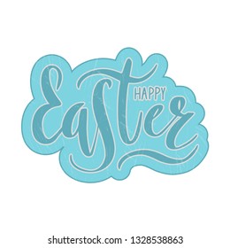 Happy Easter  handmade lettering, calligraphy for banner, poster, greeting card or celebration design. Vector illustration. Spring holiday. April. Hand sketched lettering. EPS 10