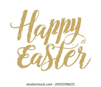 Happy Easter handwriting inscription. Easter wishes overlays, lettering labels design set. Retro phrases and emblems for invitations, greeting cards, t-shirts, AD and poster. easter inspiration phrase