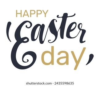Happy Easter handwriting inscription. Easter wishes overlays, lettering labels design set. Retro phrases and emblems for invitations, greeting cards, t-shirts, AD and poster. easter inspiration phrase