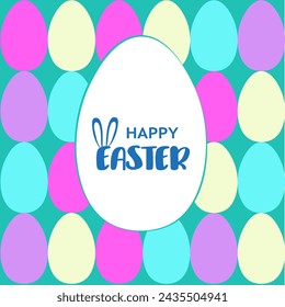 happy Easter holiday card, decor, vector illustration, 