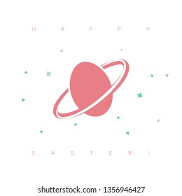 Happy Easter holiday card. Square format. Vector Illustration. EPS 10 with layers for easy editing.