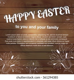 Happy Easter. Holiday card. Vector illustration.