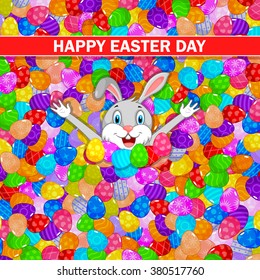 Happy Easter holiday celebration background in vector