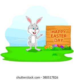 Happy Easter holiday celebration background in vector