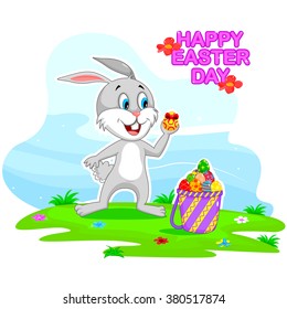 Happy Easter holiday celebration background in vector