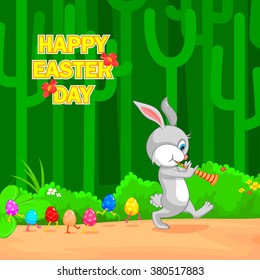 Happy Easter holiday celebration background in vector