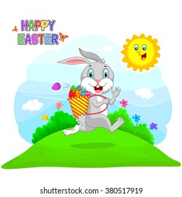 Happy Easter holiday celebration background in vector
