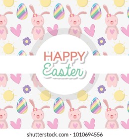 happy easter holiday celebration design