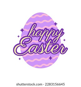 Happy easter holiday celebration good icon sign design vector