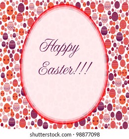 Happy Easter!!! Holiday greeting cards with eggs, vector
