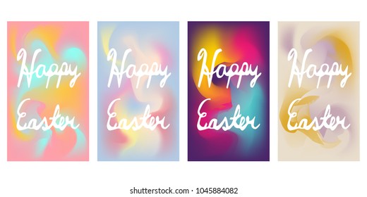 Happy Easter Holiday Poster or Card Abstract Design. Graphic Resource, Elements, Vector Illustration