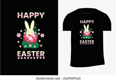 Happy easter  holiday typography tshirt design