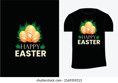 Happy easter  holiday typography tshirt design