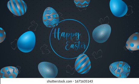 Happy Easter holiday vector background