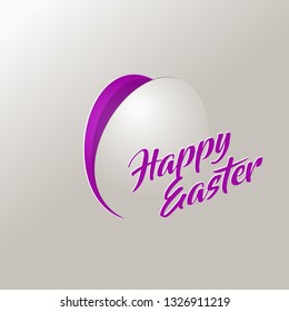 Happy Easter holiday vector greeting card template.