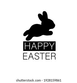 Happy Easter - holidays sticker inscription.