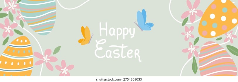 Feliz Pascua Anuncio Horizontal