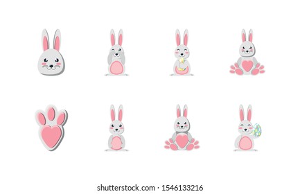 happy easter icon set pack, High Quality variety symbols Vector illustration