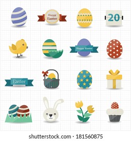 Happy easter icons