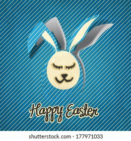 Happy Easter illustration -  Eggs & Bunny's