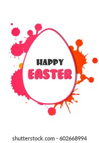 Happy Easter illustration or greeting card with beautiful Easter element.