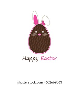 Happy Easter illustration or greeting card with beautiful Easter element.