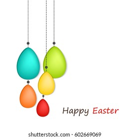 Happy Easter illustration or greeting card with beautiful Easter element.