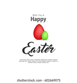 Happy Easter illustration or greeting card with beautiful Easter element.