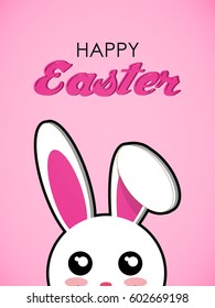 Happy Easter illustration or greeting card with beautiful Easter element.