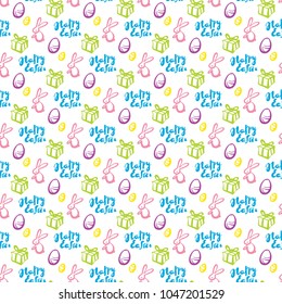 Happy Easter illustration seamless pattern