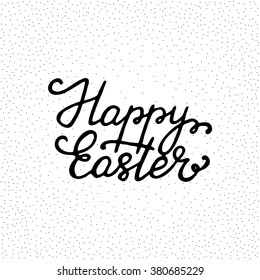 Happy Easter - ink freehand lettering.