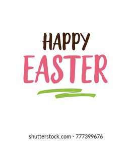 Happy Easter Inscription and Underline