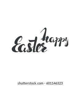 Happy Easter inscription. Vector calligraphy isolated. 