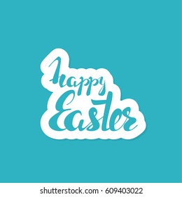 Happy Easter inscription. Vector calligraphy isolated.