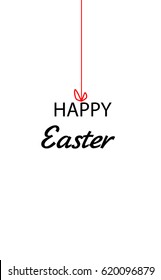 Happy Easter inscription which hangs on a cord