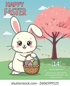 Happy Easter, Invitation Card for easter Joy.