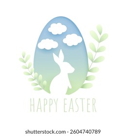 happy easter invitation card for social media post vector