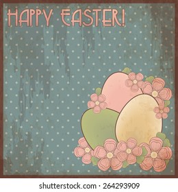 Happy Easter invitation post card, vector illustration